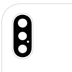 Back Camera Lens (Glass Only) With Adhesive For iPhone XS / XS Max (All Colors) (10 Pack) (Real Sapphire l Premium)