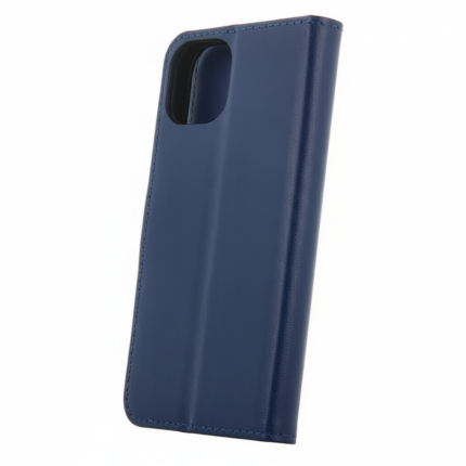 Honor 400 Lite Smart Classic navy blue leather folio wallet case with card slots and magnetic closure