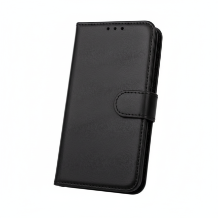 Smart Classic black folio wallet phone case for Samsung Galaxy A50/A30s/A50s with kickstand and magnetic closure