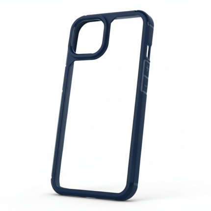Color Shock Samsung Galaxy A34 5G blue hybrid case with translucent back and navy bumper