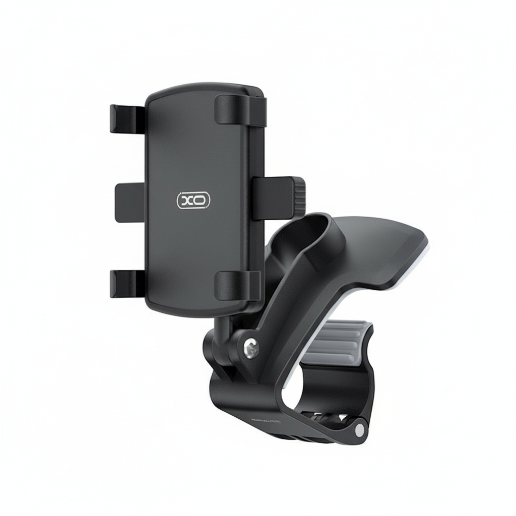 Ka4ZbI.png XO-C171 black 360° rotating dashboard car phone holder mounted on car dashboard, adjustable universal clamp