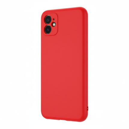 Red silicone case for Honor X8C 4G with matte finish, full coverage, camera cutouts, and tactile button protection