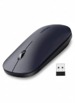 UGREEN Dual Mode Wireless Mouse with ergonomic design, silent click, USB receiver, and Bluetooth connectivity