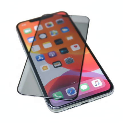 Realme C75 privacy tempered glass screen protector, anti-spy with black frame, edge-to-edge coverage