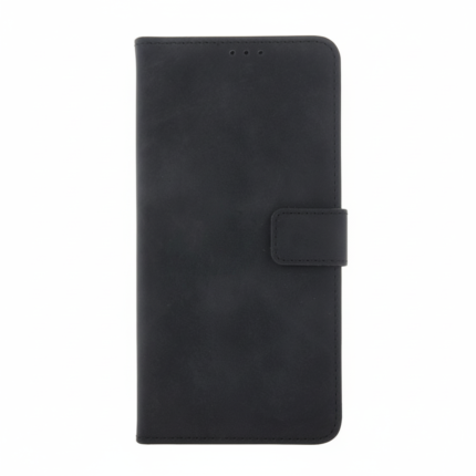 Samsung Galaxy A32 4G wallet case in matte black faux leather with card slots and magnetic closure