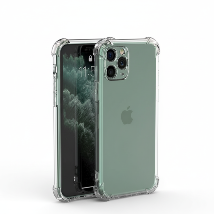 Crystal clear anti-shock 1.5 mm TPU case for iPhone 17 Pro Max, reinforced corners, transparent design