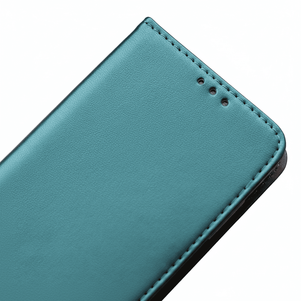 gIEAad.png Smart Magnetic Case for Samsung Galaxy A07 4G in deep teal PU leather with card pocket and stitched edges