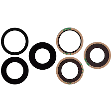 Back Camera Lens (Glass Only) With Adhesive For iPhone 13 Pro / 13 Pro Max (3 Piece Set) (Real Sapphire) (Premium)