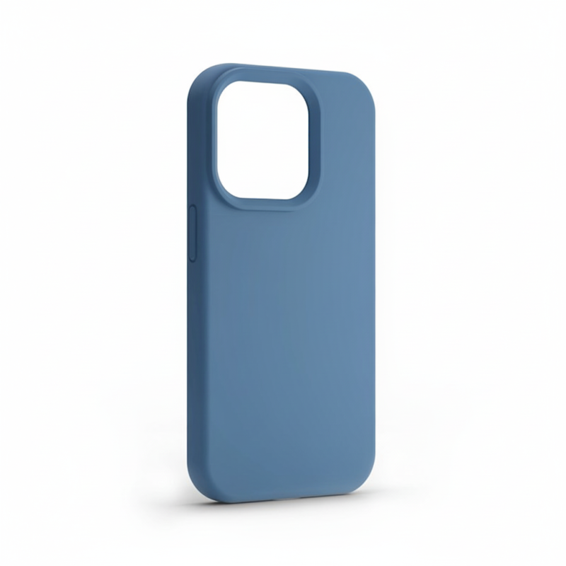 Etteri Silicone MagSafe Case for iPhone 15 Pro Max, Dusty Blue, soft-touch finish, camera protection