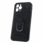 Defender Slide Rugged Case for Xiaomi Redmi 15 4G/5G EU in matte black with sliding camera cover and ring stand