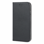 Black Smart Magnetic Wallet Case for Samsung Galaxy S26 with PU leather finish, card pocket, and kickstand display
