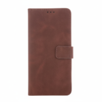 Samsung Galaxy A56 5G brown wallet case in matte PU leather with card slots and magnetic closure
