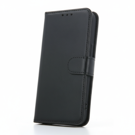 Smart Classic black PU leather folio wallet case for Honor 400 Lite, magnetic closure, slim design
