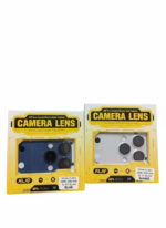 Multi-color iPhone 17 Pro Max camera lens protector, slim design, triple-lens coverage, available in silver, blue, orange, gold.