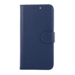Samsung Galaxy A07 4G smart magnet navy blue PU leather folio case with wallet pockets and kickstand