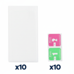 Samsung Galaxy A34 5G 9H tempered glass screen protector 10-pack with rounded edges and cleaning wipes