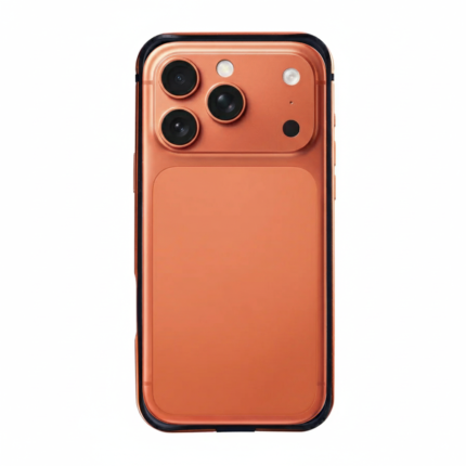 Rixus Crash Guard Case for Apple iPhone 17 Pro in metallic orange with camera protection and slim bumper design