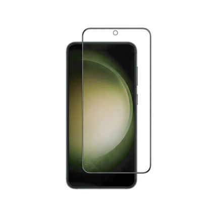 RIXUS Clear Full Curved 9H Tempered Glass for Xiaomi 14T installed on phone, edge-to-edge protection