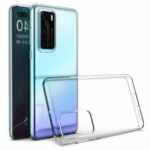 Huawei P40 Pro ultra slim 1.8mm silicone case in clear and matte black with camera protection