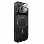 iPhone 13 Pro Max black glass matte case with MagSafe and full camera lens protection