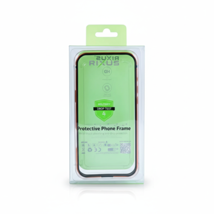 Rixus Crash Guard Case for iPhone 17 Pro Max in orange with rugged bumper protection