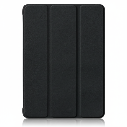 Black leatherette smart case for iPad 10.9 inch (2022/2025), trifold stand, reinforced protection
