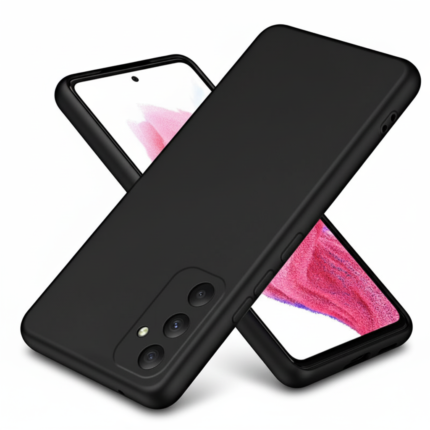 Samsung Galaxy A35 5G matte silicone case three-pack in black, blue, and green with slim and colorful design