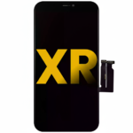 Refurbished iPhone XR LCD assembly with steel plate pre-installed, full replacement screen, compatible with Apple iPhone XR