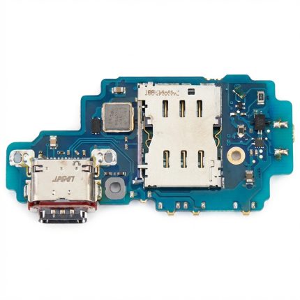 Charging port and SIM card reader board for Samsung Galaxy S22 Ultra 5G S908B/N, close-up view