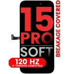 iPhone 15 Pro XO7 Soft OLED screen replacement assembly, 120Hz, IC compatible, premium display