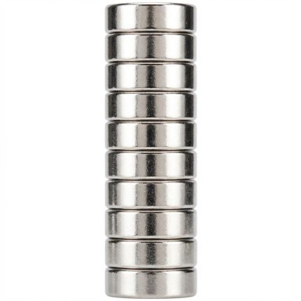 Mini Ring Magnetizer 10 pack – Neodymium ring magnets for screwdrivers, silver nickel finish