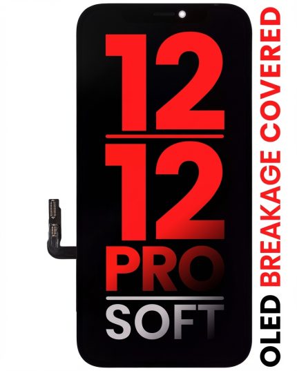 Soft OLED screen assembly for iPhone 12 and 12 Pro XO7 Pro with IC transfer, silicone seal, and pre-installed components