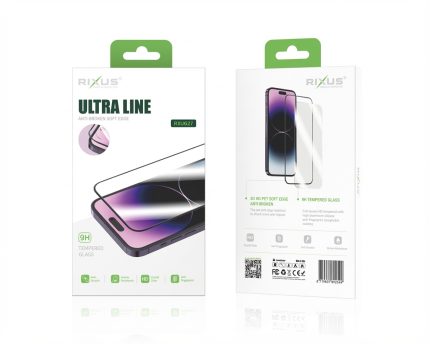 Rixus Ultra Line 9H tempered glass screen protector for Samsung Galaxy S23 or S22 with 3D PET soft edge