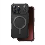 Defender 2-in-1 MagSafe aramid fiber case for iPhone 17 Pro Max in sleek black finish