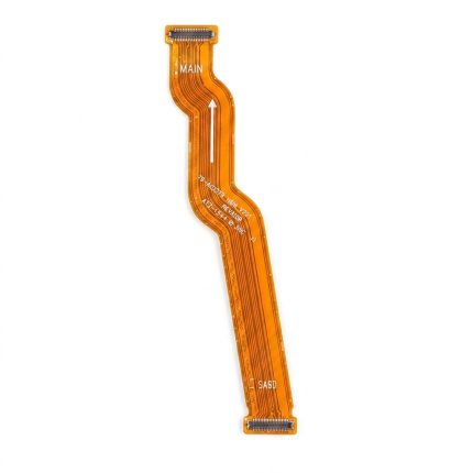 Samsung Galaxy A10 SM-A105FN mainboard flex cable, orange and black, labeled MAIN and SUB, replacement part
