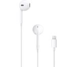 Apple EarPods with Lightning Connector in white featuring ergonomic in-ear design, remote, and microphone