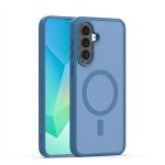 MagSafe Matte Case for Samsung Galaxy A57 in dark blue, slim TPU and PC design with matte, semi-transparent back