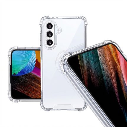 Rixus Clear Anti-Burst Case for Samsung Galaxy A56 - transparent, slim shockproof TPU bumper