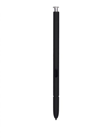 White stylus pen for Samsung Galaxy S22 Ultra Aftermarket Plus, sleek replacement accessory shown on device