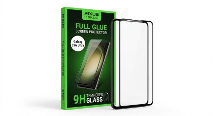 RIXUS Ultra Line 9H tempered glass screen protector for Samsung Galaxy S26 Ultra, crystal clear, full-glue design