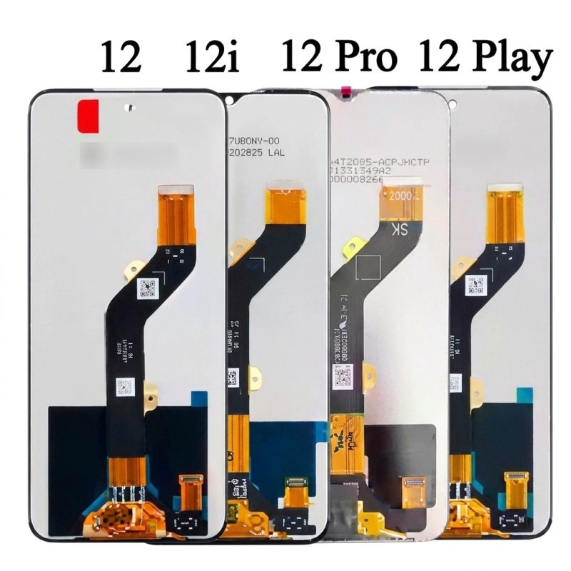 LCD Display and Touch Digitizer Assembly for Infinix Hot 12/12i/12 Play, black, no frame, front view
