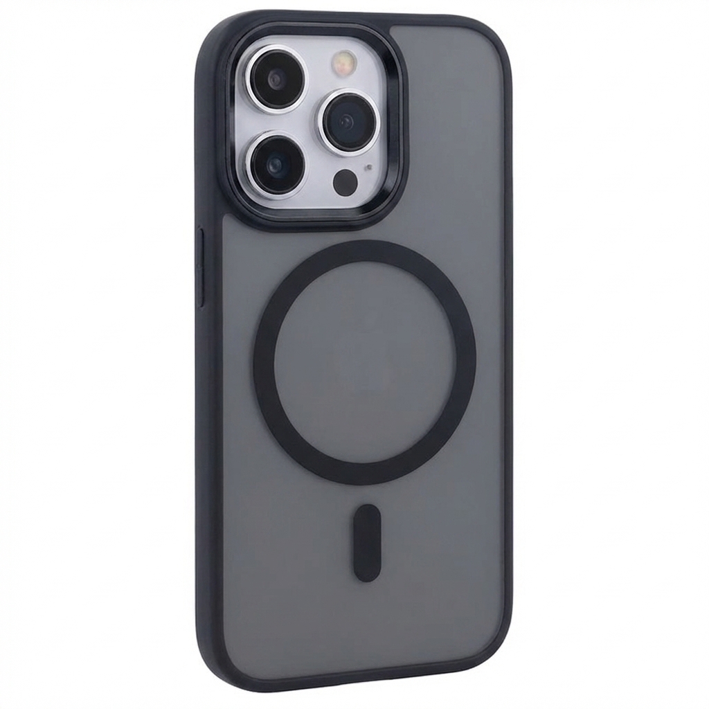 zGxVAD.jpg MagSafe Matte Translucent Case for iPhone 13 Pro Max in black with frosted smoky finish