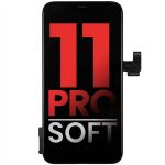 iPhone 11 Pro Soft OLED replacement assembly XO7, premium aftermarket display with frame, black color