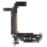 OEM used iPhone 13 Pro Max charging port flex cable in graphite showing lightning connector and microphone