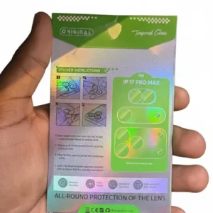 iPhone 17 Pro Max Clear 9H Tempered Glass Camera Lens Protector