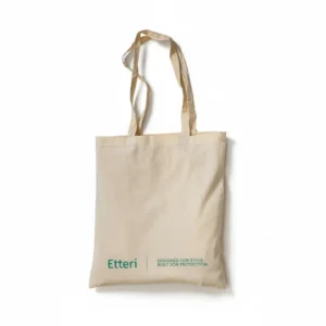 Etteri Natural Canvas Tote Bag – Eco-Friendly, Durable Cotton, Logo Print