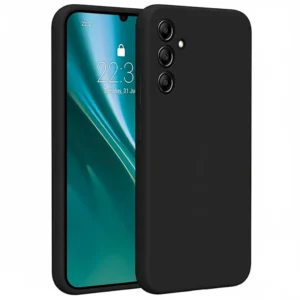 Etteri Black Silicone Case for Samsung Galaxy A34 5G, Matte Finish