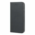 Smart Magnetic Wallet Case for Xiaomi Redmi 15C, Black PU Leather
