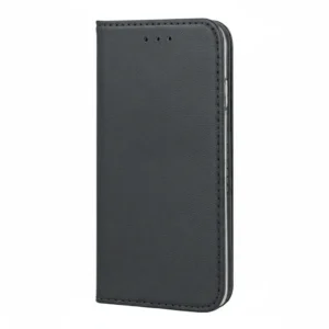 Smart Magnetic Wallet Case for Xiaomi Redmi 15C, Black PU Leather