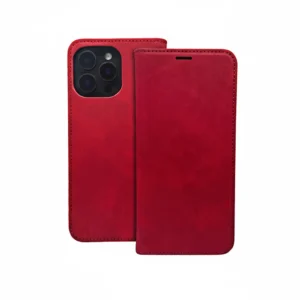 Smart Suede Red Wallet Case for Xiaomi Redmi 15C 4G/5G EU, Premium Folio